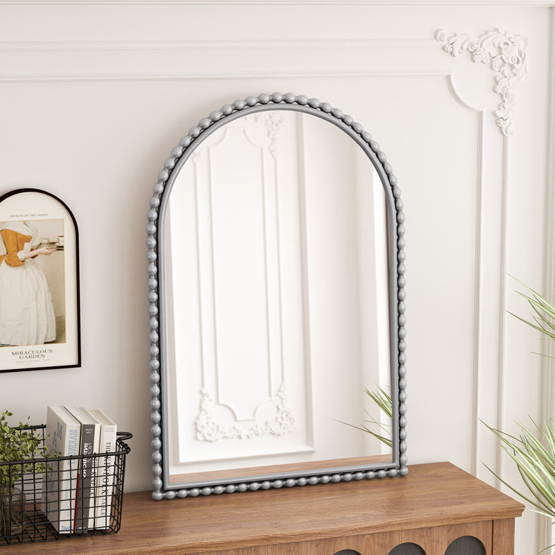 Miroir de salle de bain en fer Iron Arch, Argent argent