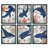 Framed Wall Art Collage Print Gallery Set, Shark, Dolphin, Whale Variety Amphibians Animals Digital Art Modern Beach Portrait Colorful for Living Room, Bedroom, Office-116662069-116662067
