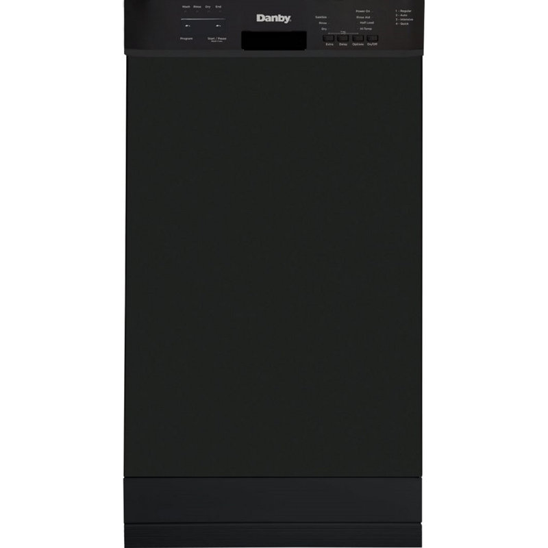 18" 51 dBA Built-In Dishwasher with Digital Display, Black