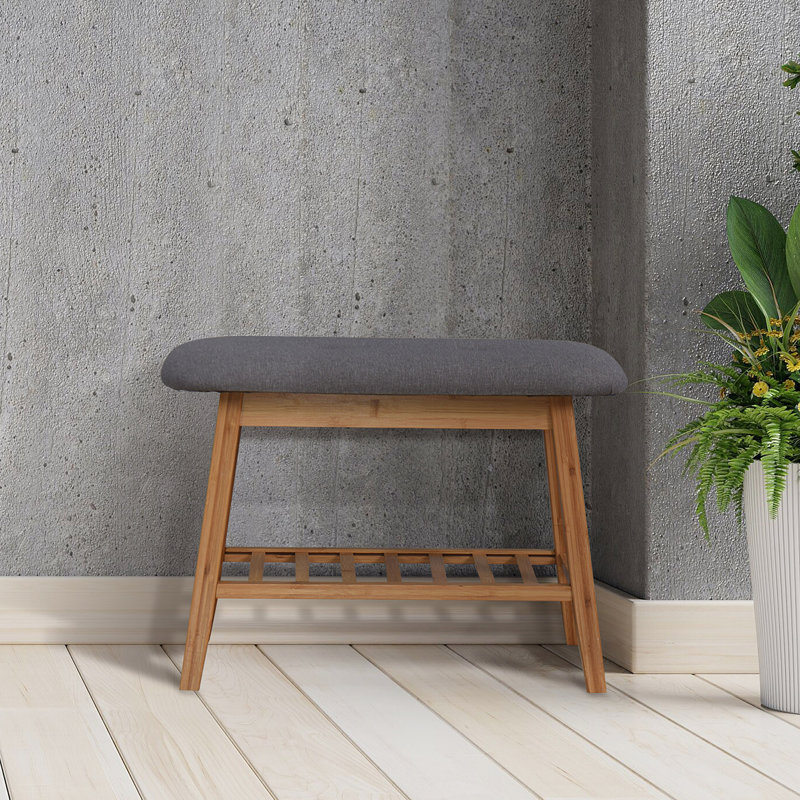 Banc d'entrée, banc de rangement, range-chaussures, H 17,3 po x l 23,6 po x P 12 po