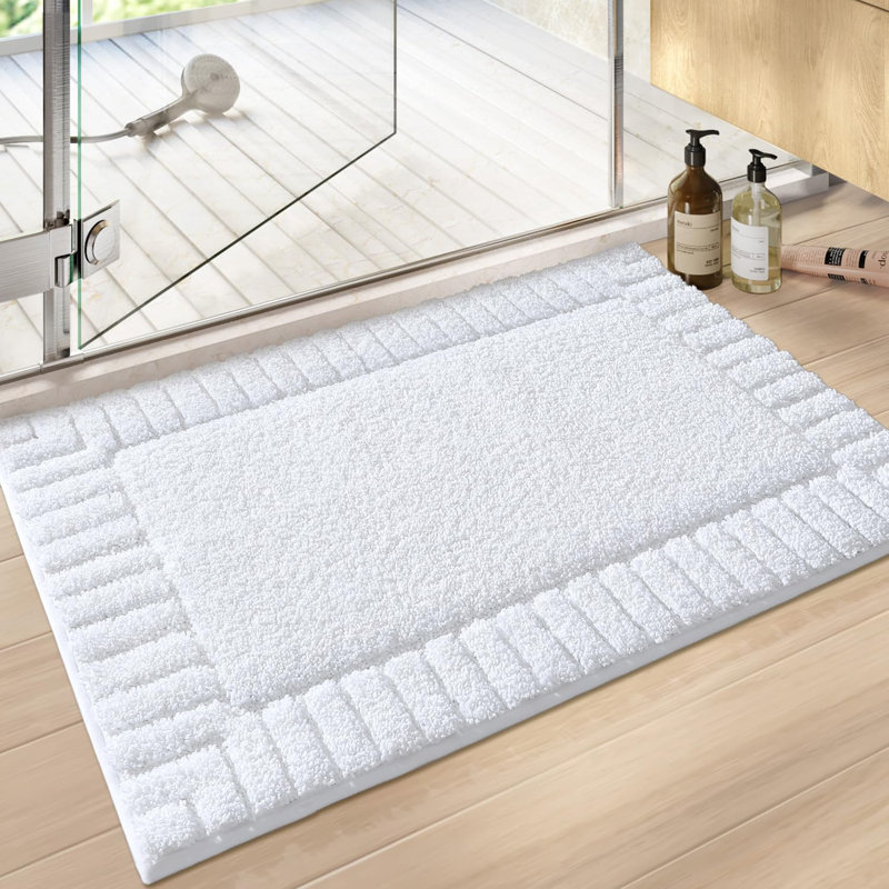 Tapis pour salle de bain, Blanc, L 24 po x L 36 po