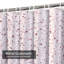 Rideau de douche rose à motif de quartz rose avec 12 crochets-1950166987