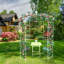 Pavillon de jardin en métal en forme de cage de pergola en forme de cage à oiseaux 81,7 po x 114,2 po-1870107094