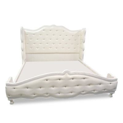 Ariel Velvet Wingback Bed