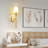 Alcester 24.6Inch Armed Sconces Wallchiere With Christmas Shade & White Fabric Shade, Remote Control-1503302192