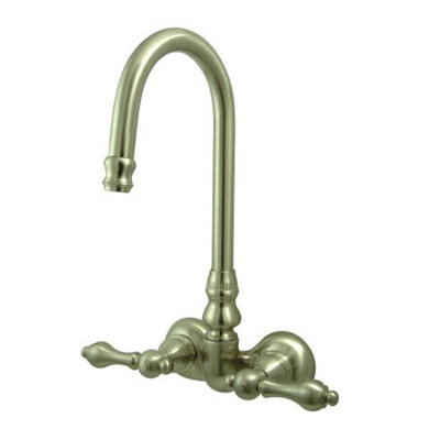 Hot Springs Double Handle Wall Mounted Clawfoot Tub Faucet