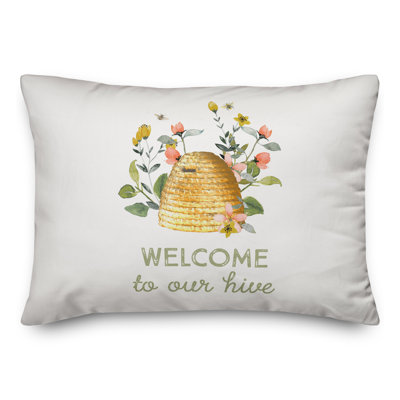  Coussin Welcome to Our Hive