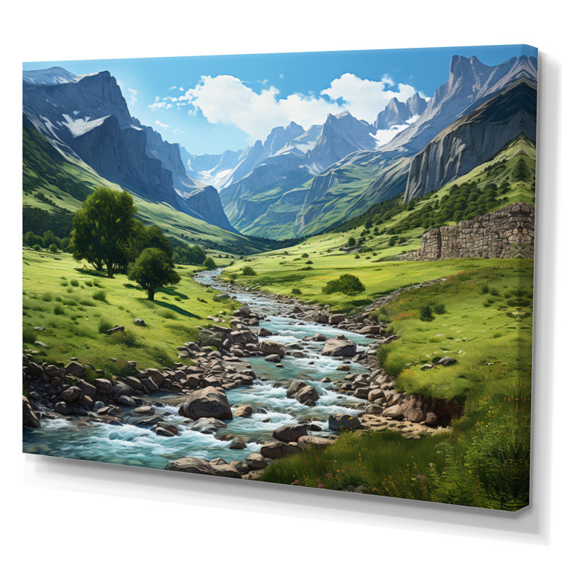 Spain Mountains Valley Of Ordesa I - Landscapes Canvas Wall Art, H 12 po x l 20 po, Toile tendue