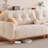 Log cream style simple fabric sofa set