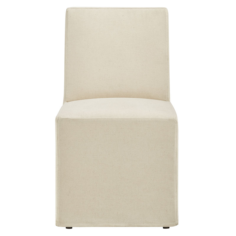 Chaise de salle à manger rembourrée en lin Tessera, Lin lin
