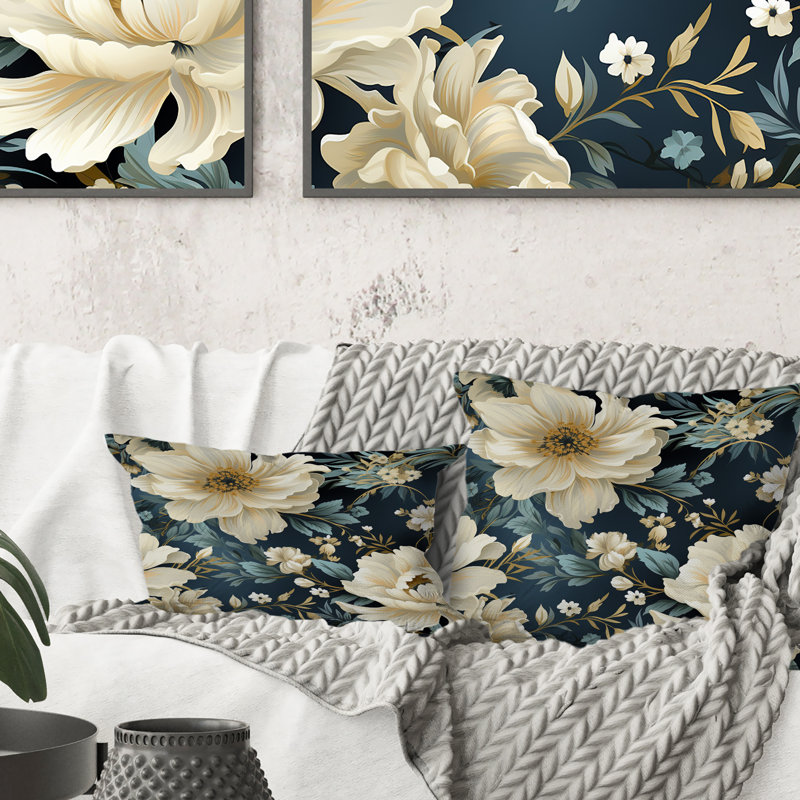 Motif contemporain Victorian Motif V - Coussin imprimé floral