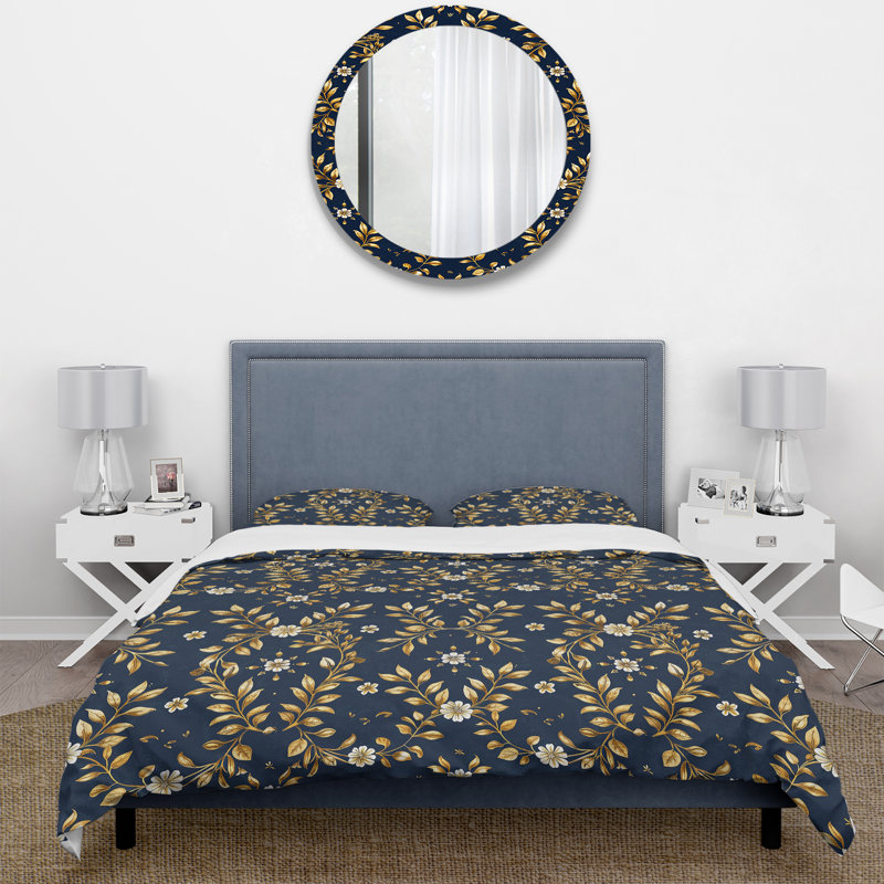 Ensemble de housse de couette Traditional, Housse de couette simple et deux taies décorative