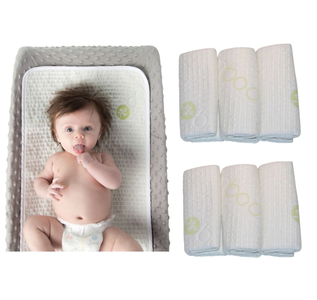 Rayon from Bamboo Changing Pad 6 pack (Set of 6) Natural Snuggles