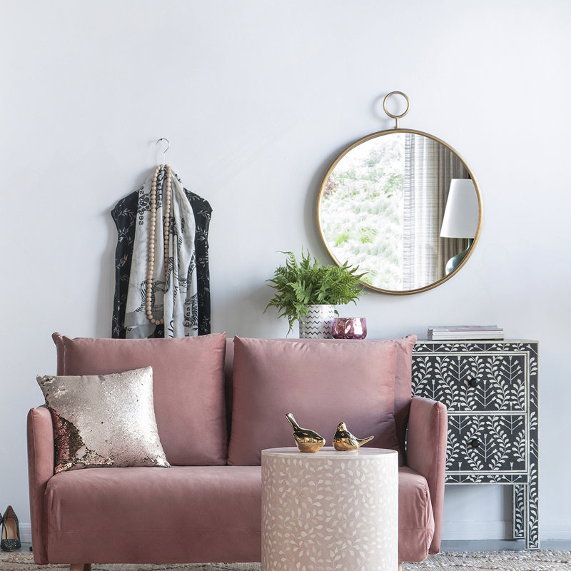 Miroir rond en fer
