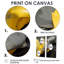 Raw Reflections Yellow Gray - Art abstrait encadré, panneau mural abstrait jaune 2 panneaux-844485150-844485149-844485147