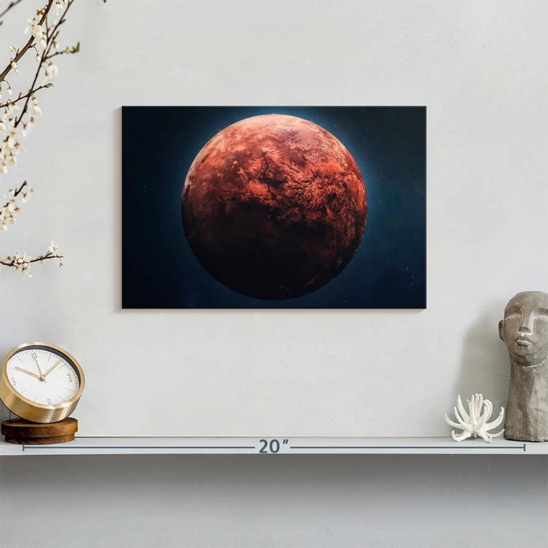Oberle Red Mars Planet, 8" H x 12" W