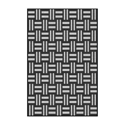 Tapis noir/blanc à motifs Izzo