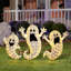 Ensemble de 3 décorations d'extérieur d'Halloween 2,5D fantômes avec 200 lumières à DEL blanc chaud (KD)