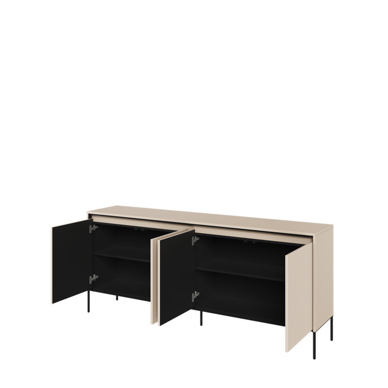 Alv 193cm Sideboard, Sand Beige/Black
