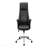 Black Leather Look Chrome Metal Office Chair, Adjustable Height, Ergonomic, Swivel, Armrests Work, Contemporary Modern