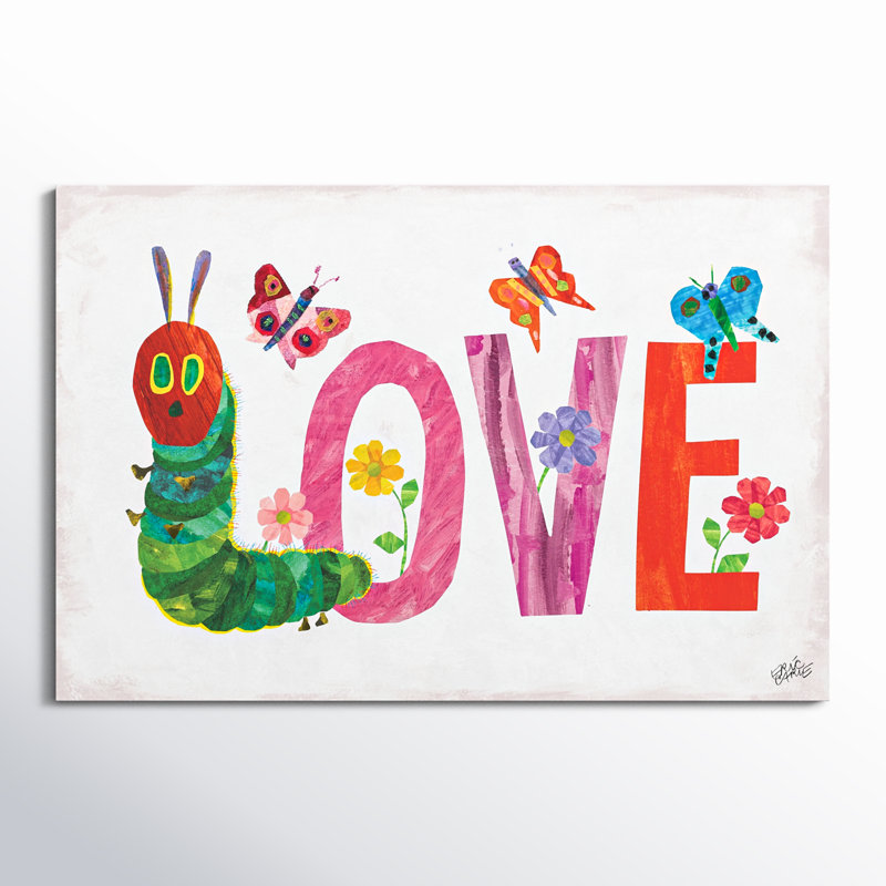 Lesure Friendly Caterpillar Love II Canvas Art, 40" H x 60" W x 1.5" D