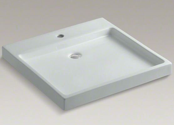 Purist® Ceramic Rectangular Drop-In Bathroom Sink, White, Single