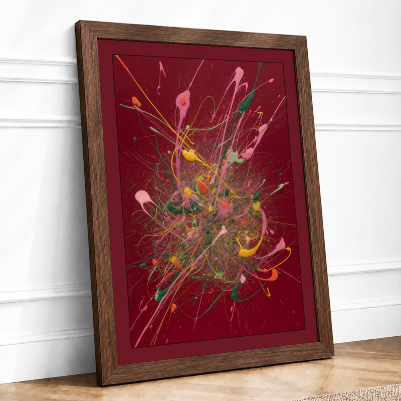 Fractured Energy Abstract - Print, Walnut, A1 - 84.1 x 59.4 cm