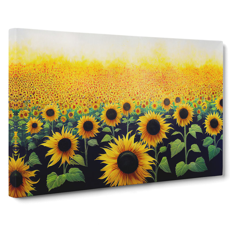 Sublime Sunflower Field - Wrapped Canvas
