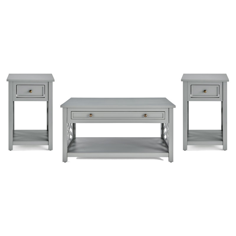 3 - Piece Living Room Table Set, Grey