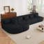 Canapé en polyester avec accoudoirs carrés pour une assise confortable et une décoration de salon moderne, idéal pour les réunions de famille
