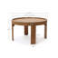 Table basse d'extérieur Acacia, table de patio ronde avec plateau, hauteur 15,7 po