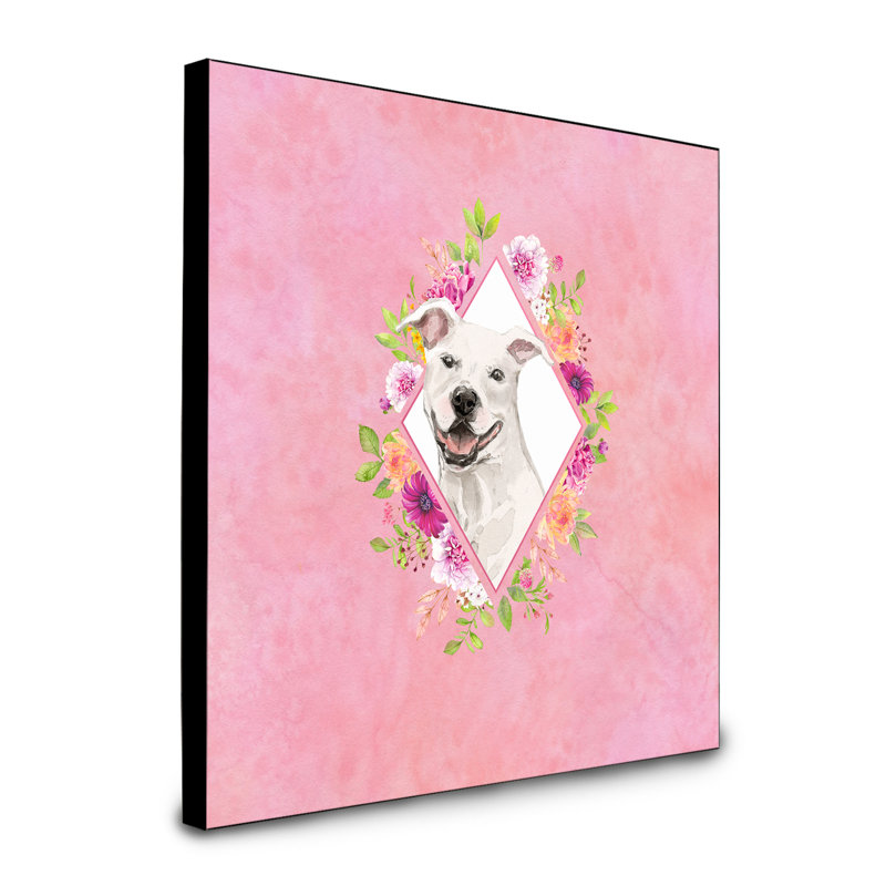 Panneau mural Dollman Flowers, Rose, Pitbull-terrier