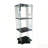 Rotatable Three-Layerr Cabinet Style Display Cabinet, Wine Cabinet, Storage Cabinet, With Remote Control Paipai Light, Adjustable Feet, Can Be Placed In The Living Room,Corridor, Color: Black-2121154670