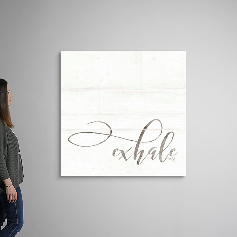 "Exhale" par Marla Rae, art textuel sur toile, Toile tendue, H 48 po x l 48 po x P 1,25 po