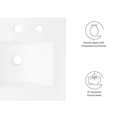 Lavabo de salle de bain Cayman par Modway