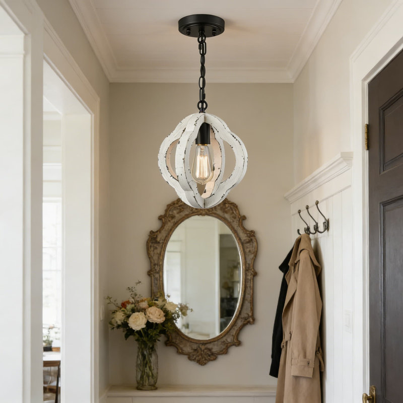 Luminaire suspendu en bois Farmhouse