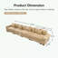 Canapé modulaire modulaire avec 12 coussins décoratifs-1250165484