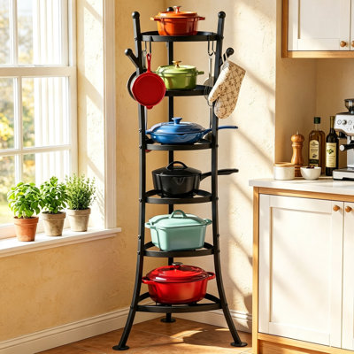 Carbon Steel Free Standing Pot Rack