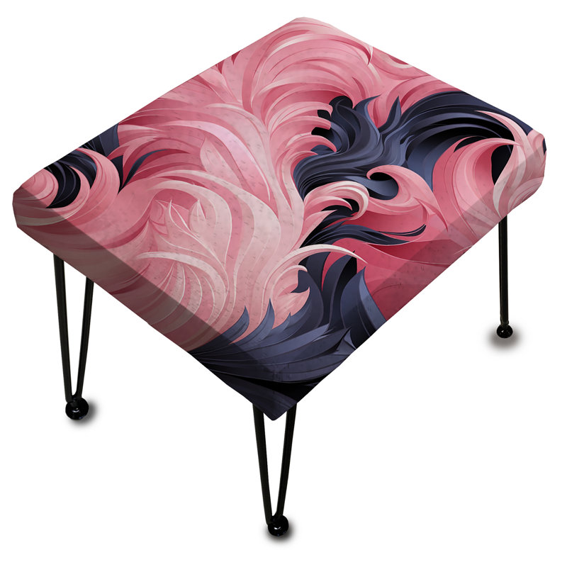 Pink Sphynx Spiral - Abstract Rectangle Ottoman