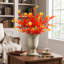 Ensemble de 6 bouquets de fleurs artificielles d'automne, tiges florales d'eucalyptus d'automne pour la décoration de la table