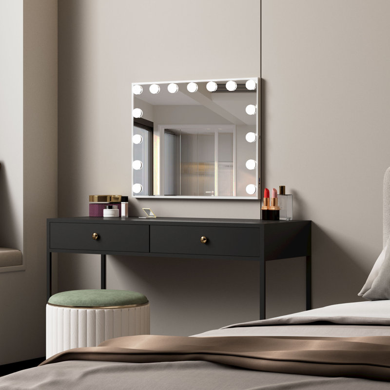 Rectangle Bluetooth LED Metal Mirror, White