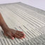 Rectangle Uptown Striped Handmade Hand Tufted Wool Area Rug in Beige/Gray-1256816954