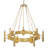 Hampton 7 - Light Shaded Wagon Wheel Chandelier
