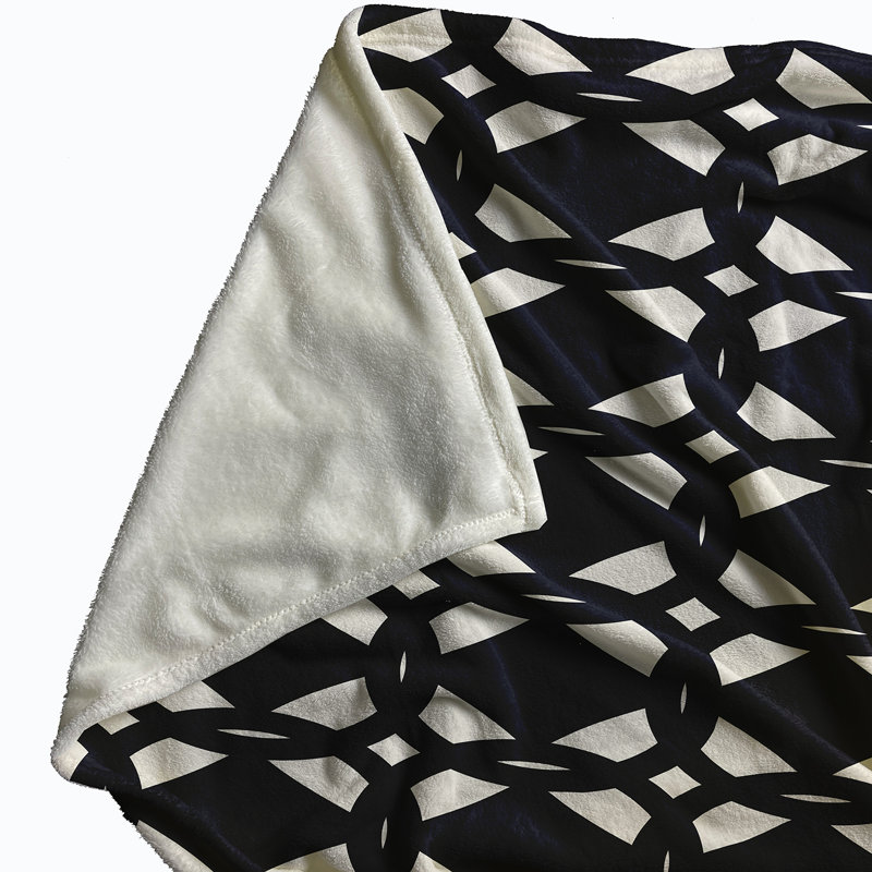 Eilish Plain Weave / Muslin Throw Blanket, Navy
