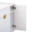 Meuble-lavabo de 36 po avec lavabo en résine, meuble-lavabo moderne, armoire de rangement avec porte à fermeture en douceur et porte rabattable