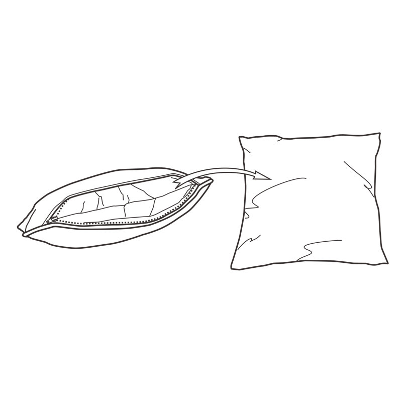 Ensemble de housse de coussin d'extérieur carré, Bleu / gris