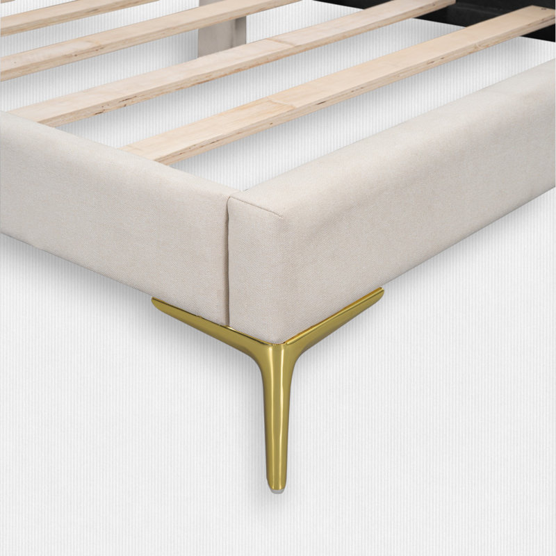 Lit de jour Ryliee, Lit simple, Beige