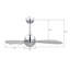Ventilateur de plafond intelligent 52 pouces à 3 pales avec télécommande et ensemble d'éclairage inclus