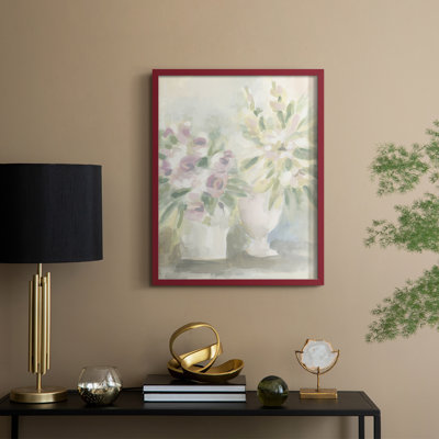 Faded Floral Fresco II Framed Print - Solid Wood