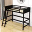 Lit mezzanine simple en bois avec échelle-1444031917